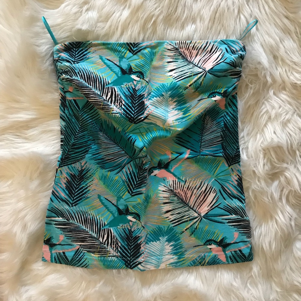 Tropical Print Tube Top